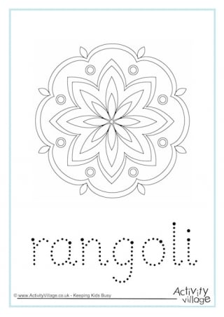Rangoli Word Tracing