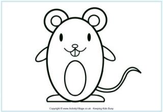 Rat Colouring Page 2