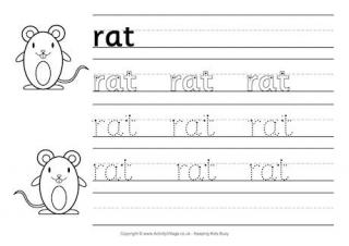 Rat Handwriting Worksheet