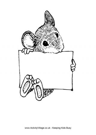 Rat sign colouring page