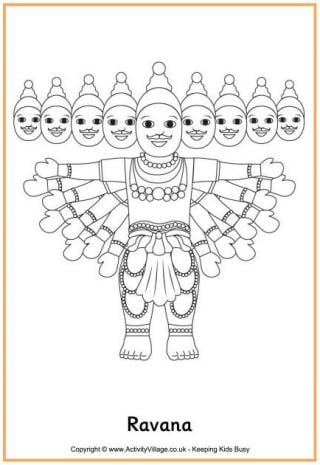 Ravana Colouring Page