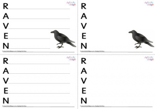 Raven Acrostic Poem Printable