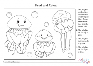 Read and Colour Jellyfish
