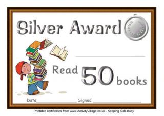 Reading Certificate Silver Award
