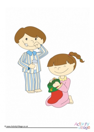 Ready for Bed on Christmas Eve Poster