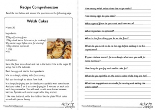 Recipe Comprehension 2