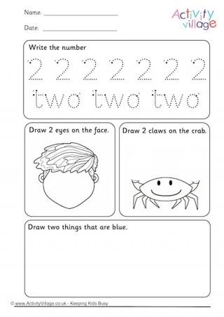 Recognising Numbers Worksheet 2 