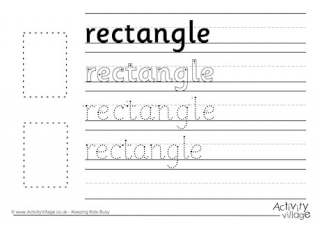 Rectangle Handwriting Worksheet