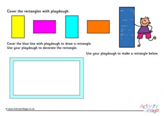 Rectangle Shape Playdough Mat