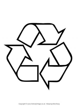 Recycling Logo Colouring Page