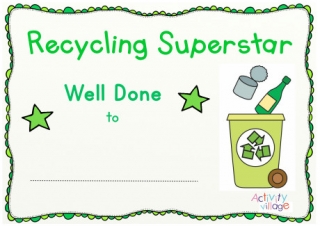 Recycling Superstar Certificate