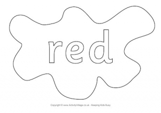 Red Colouring Page Splats