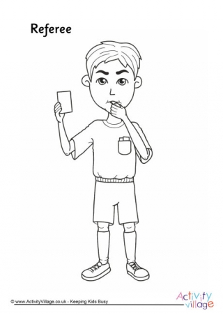 Referee Colouring Page