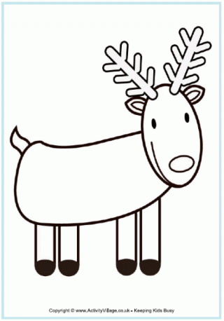Reindeer Colouring Page 2