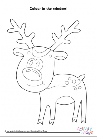 Reindeer Colouring Pages