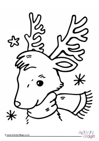Reindeer Colouring Page 4