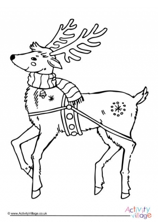 santa's sleigh colouring page  christmas colouring pages