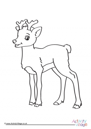 Reindeer Colouring Page 7