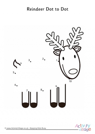 Reindeer Dot To Dot