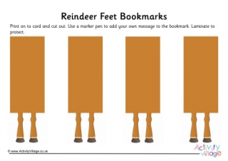 Reindeer Feet Bookmarks