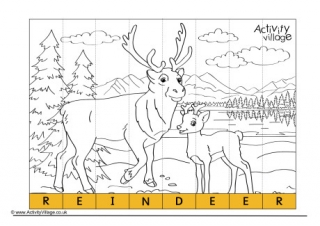Reindeer Spelling Jigsaw