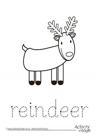 Reindeer Word Tracing