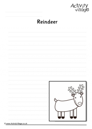 Reindeer Writing Page