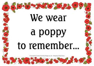 Remember Poppy Poster - Framed