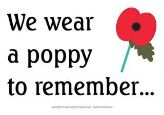 Remember Poppy Poster - Simple