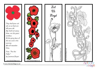 Remembrance Day Bookmarks