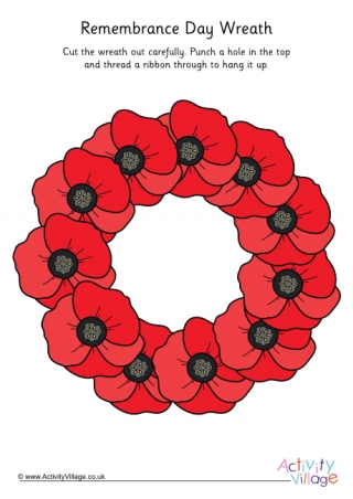 Remembrance Day Wreath Printable 2