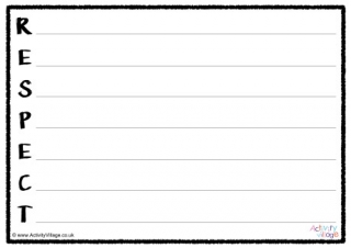 respect worksheet