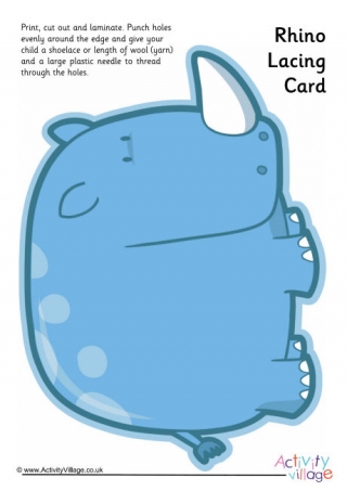 Rhino Lacing Card 