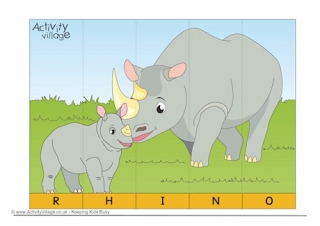 Rhino Spelling Jigsaw