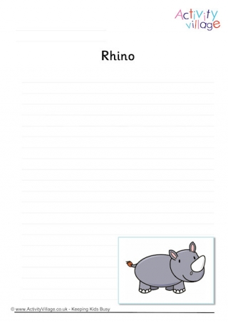 Rhino Writing Page