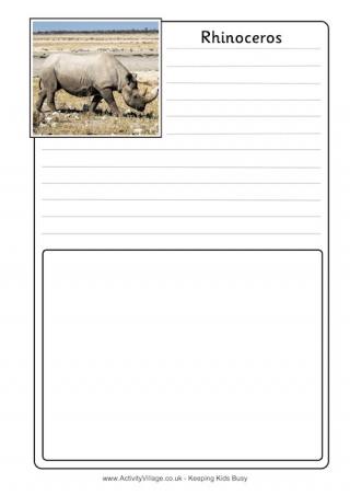 Rhinoceros Notebooking Page