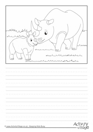 Rhinos Scene Story Paper