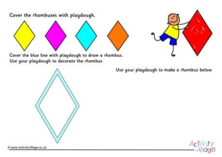 Rhombus Shape Playdough Mat