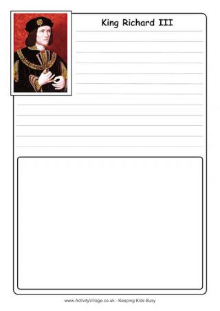 Richard III Notebooking Page