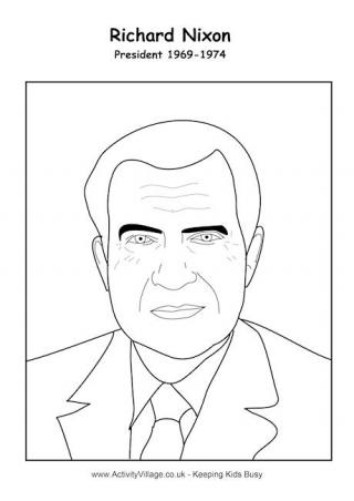 Richard Nixon Colouring Page