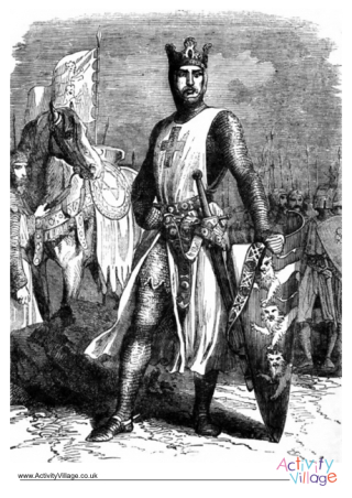 Richard the Lionheart Colouring Page