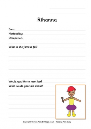 Rihanna Worksheet