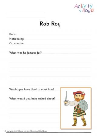 Rob Roy Worksheet