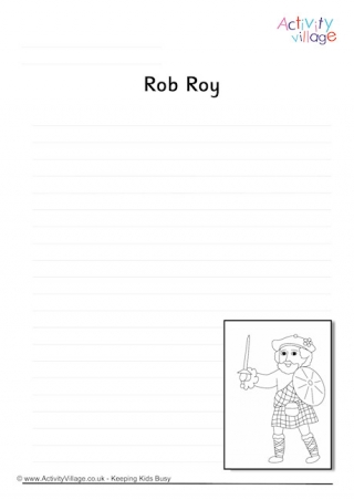 Rob Roy Writing Page