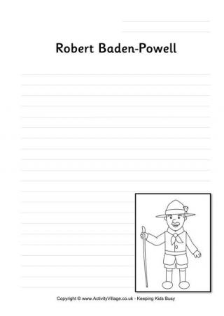 Robert Baden-Powell Writing Page