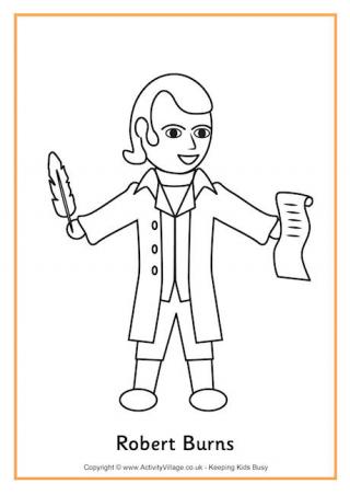 Robert Burns Colouring Page 2