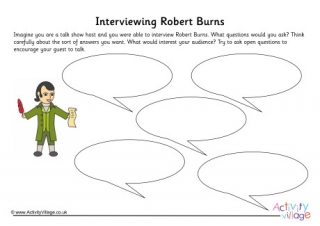 Robert Burns Interview Worksheet