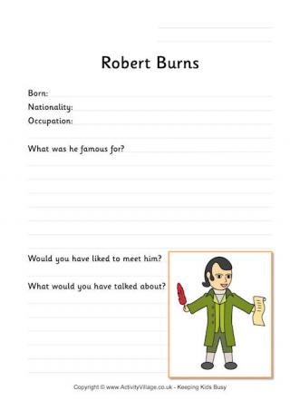 Robert Burns Worksheet
