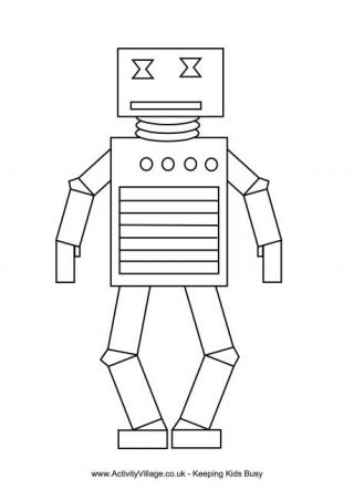 Robot Colouring Page 1