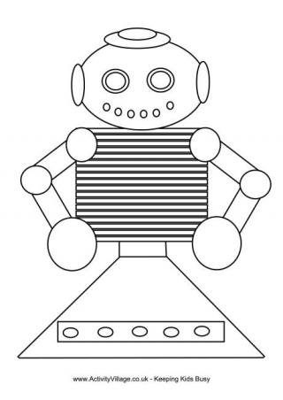 Robot Colouring Page 4